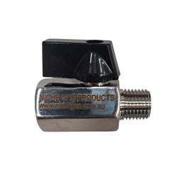 1/4" NPT F-M ball valve black knob