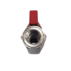 1/4" NPT Ball valve F-F red knob