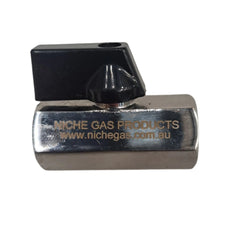 1/4" NPT Ball valve F-F black knob