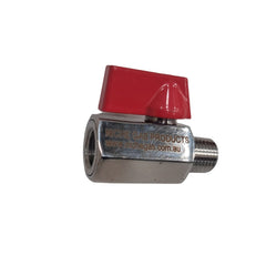 1/4" NPT Female ball valve red knob