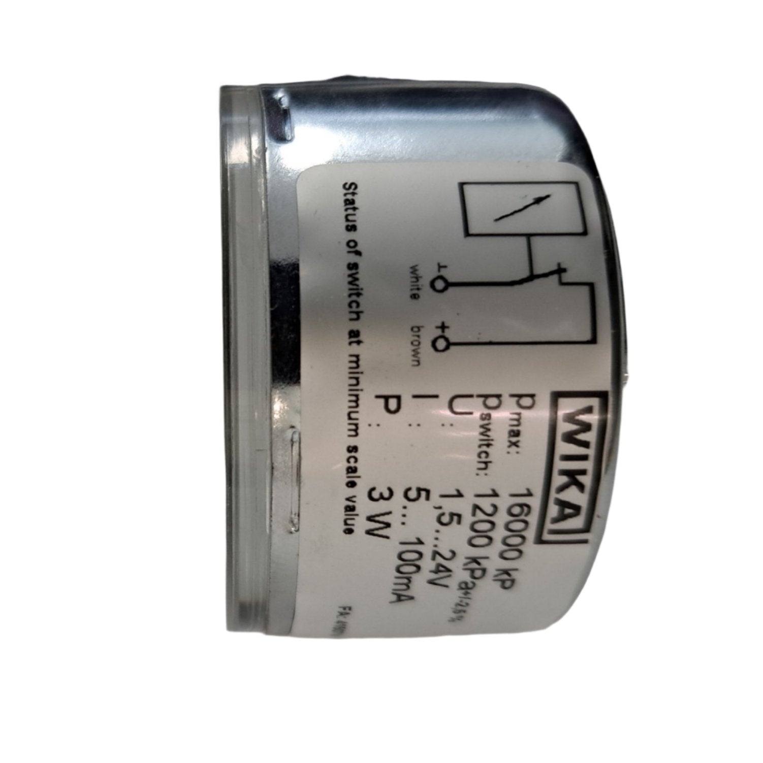 16,000 kPa (160 bar), set trigger 12 bar contact gauge