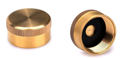 Cap for MAPP fuel gas cylinder, brass with washer