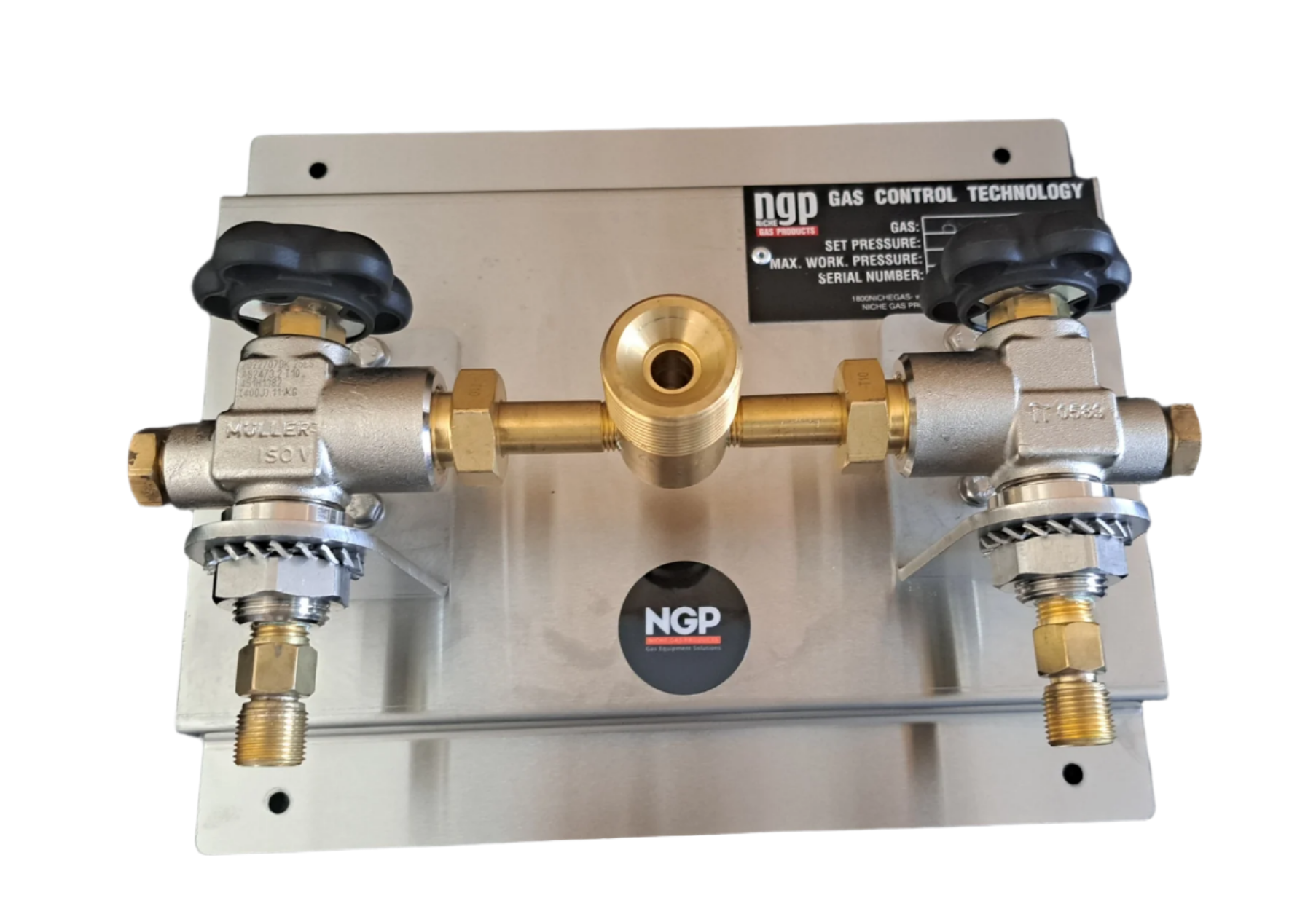 Manual Manifolds with Tee for most technical gases