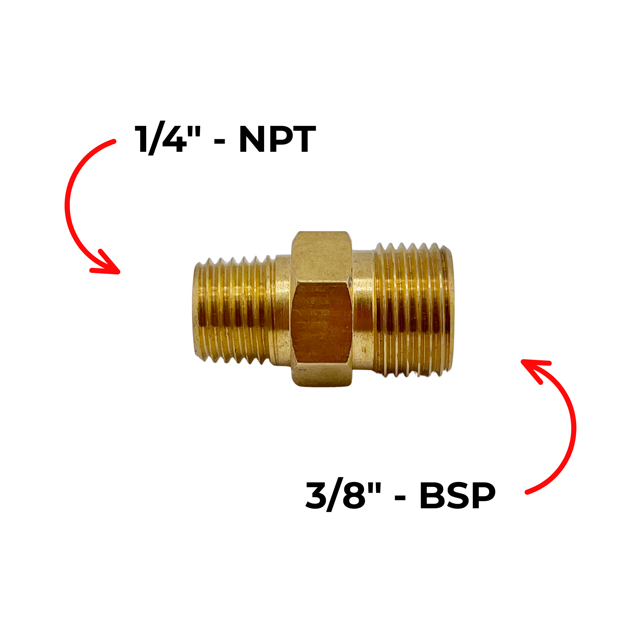 Outlet connector 3/8" BSP RH