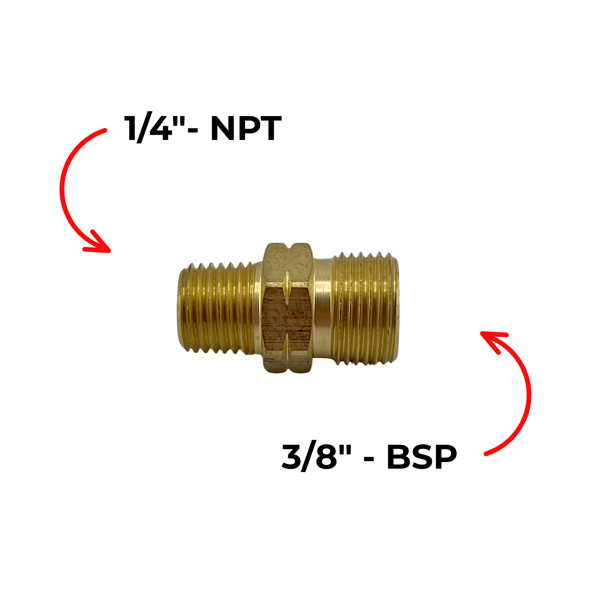 Outlet connector 3/8" BSP LH