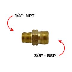 Outlet connector 3/8" BSP LH
