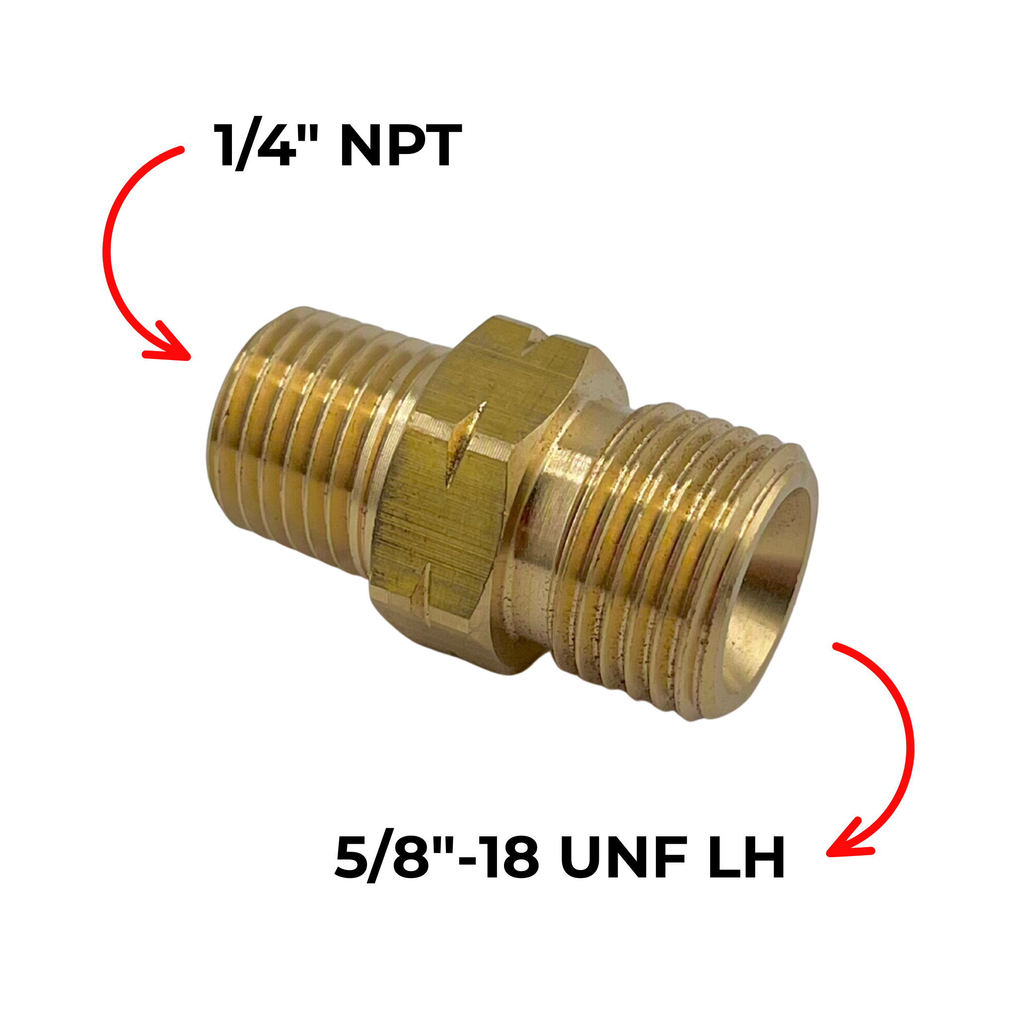 Outlet connector 5/8-18UNF LH
