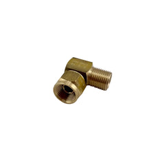 Right angle connector - Oxygen. 5/8"-18 nut to male