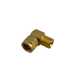 Right angle connector - Fuel Gases. 5/8"-18 nut to male LH