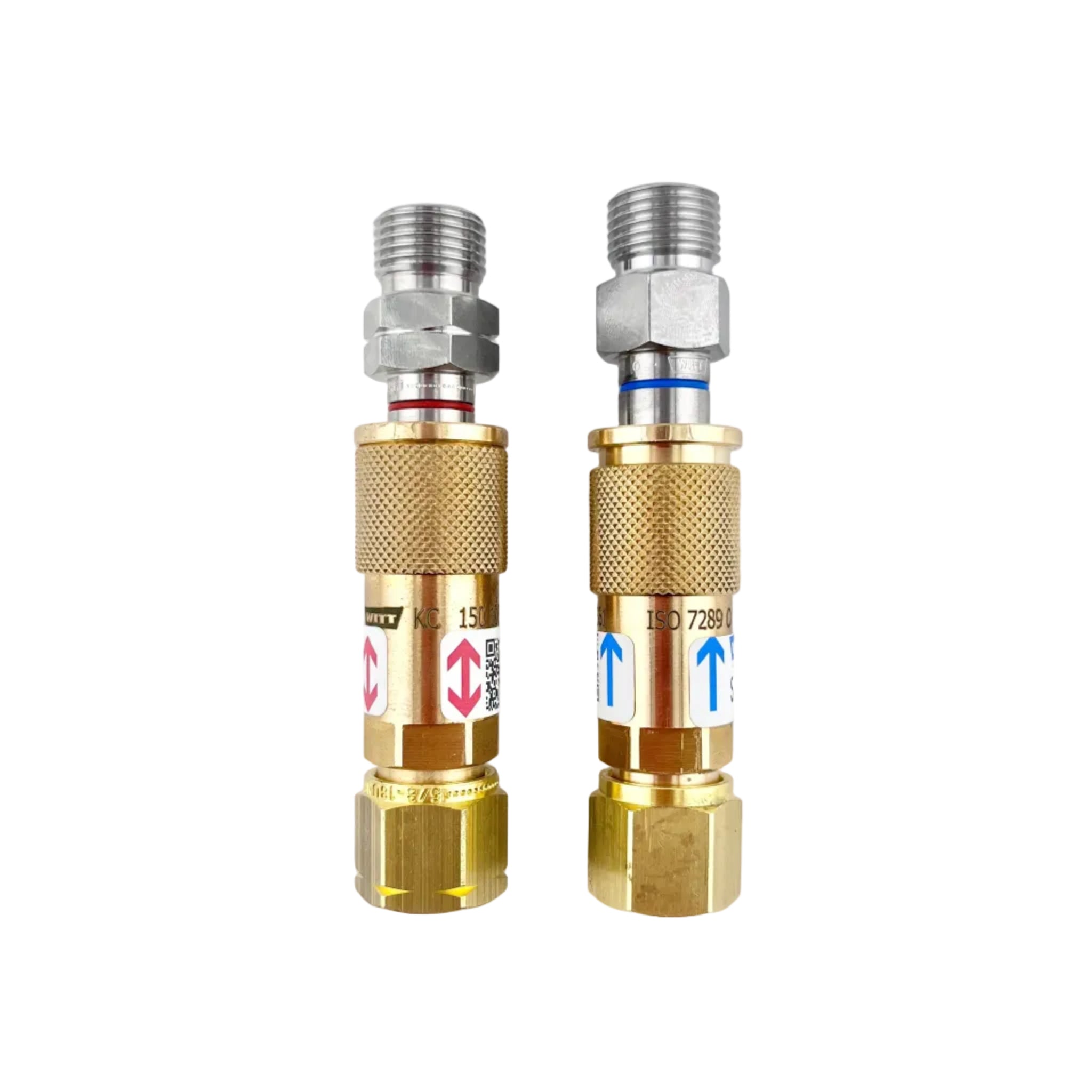 WITT Quick Coupling Set - Oxygen & Fuel gases, (Body & Probe) 5/8-18 RH + LH. Regulator Mount