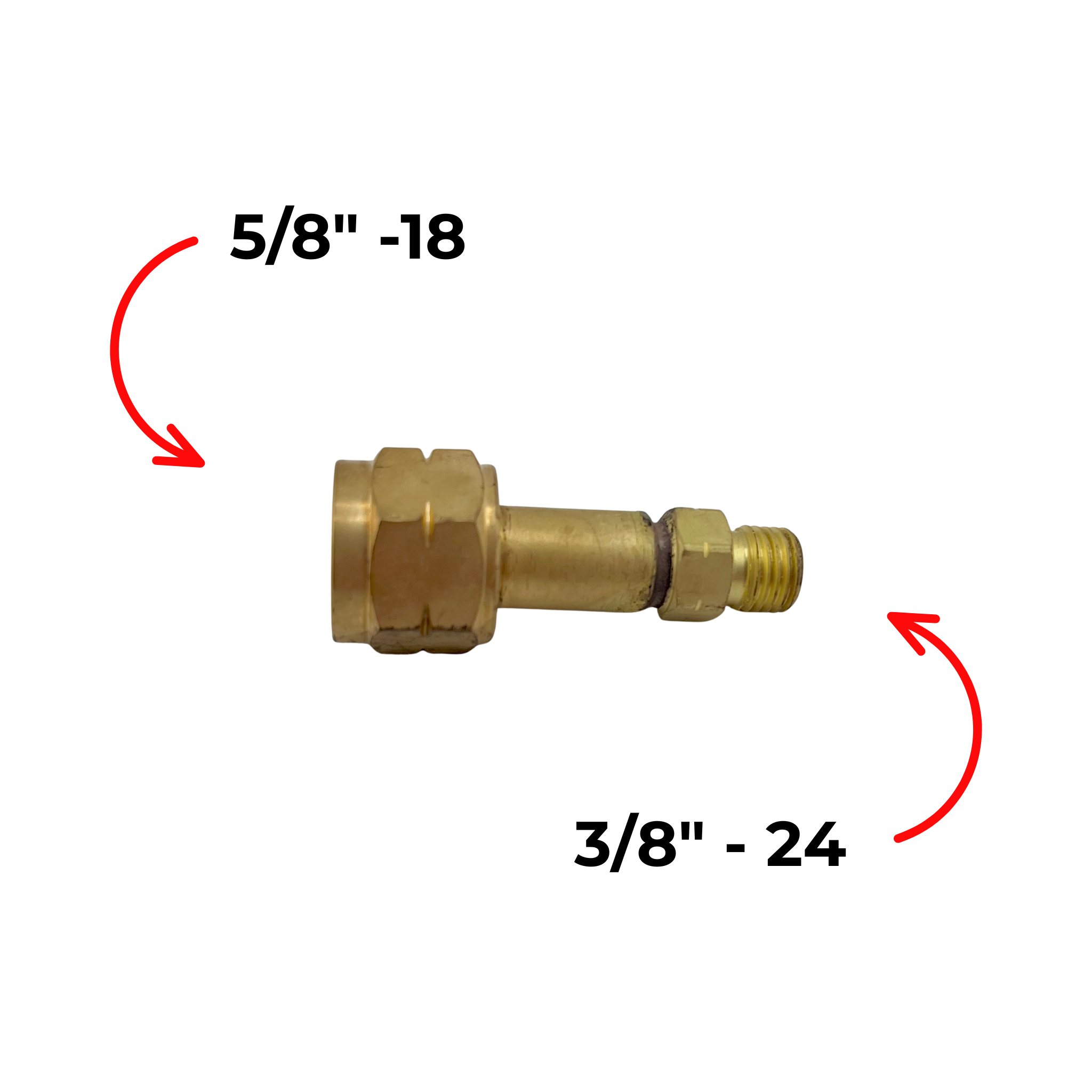 Adaptor 5/8"-18 to 3/8"-24 LH