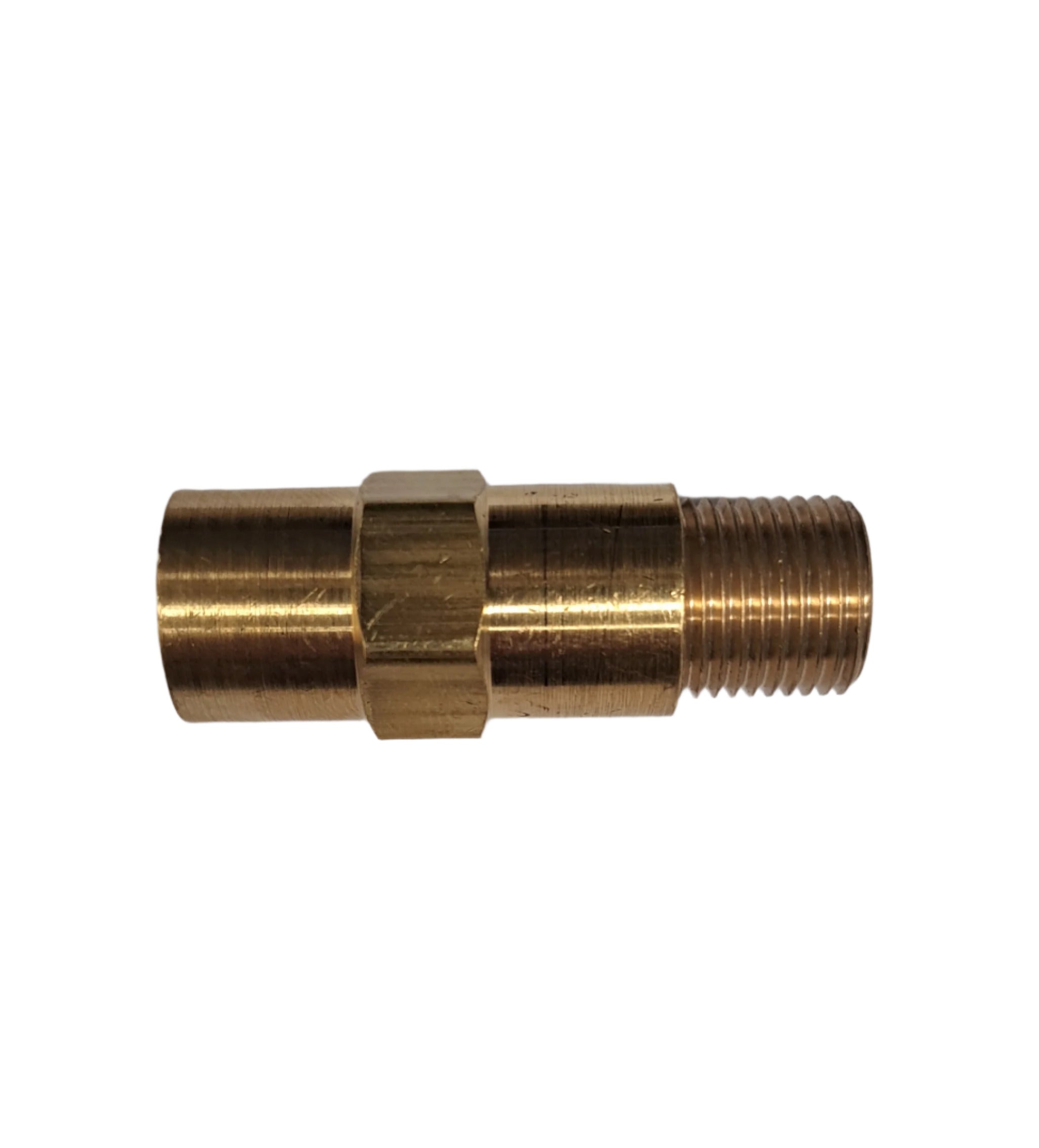 TIG Torch gas connector 5/8-18 female (with seat) to 5/8-18 male