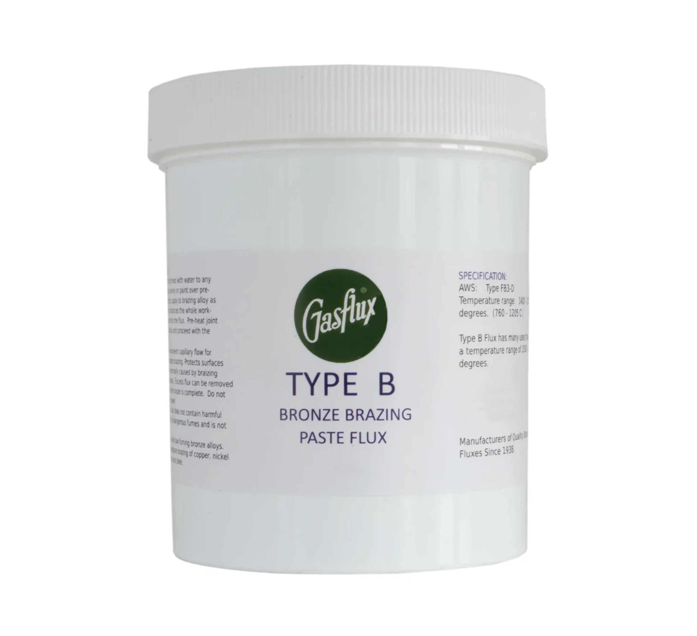 Gasflux, Type 'B', Blue, High Temp Bronze Brazing Paste, 227gm