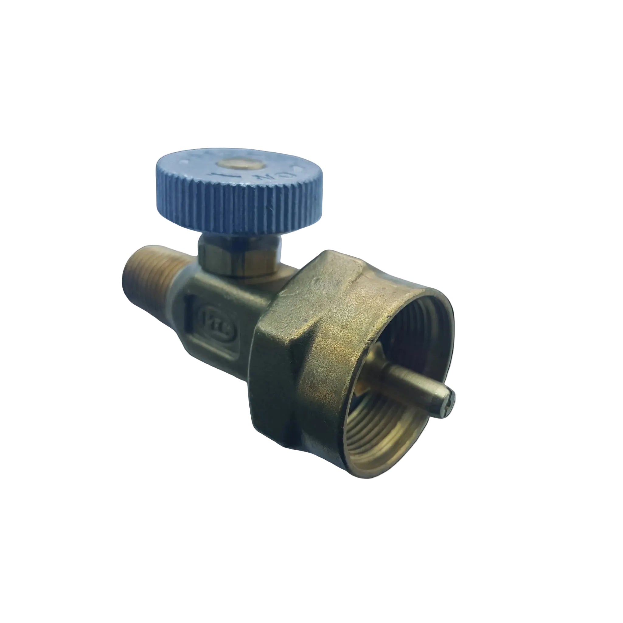 CGA600 connector with control valve to 1/4