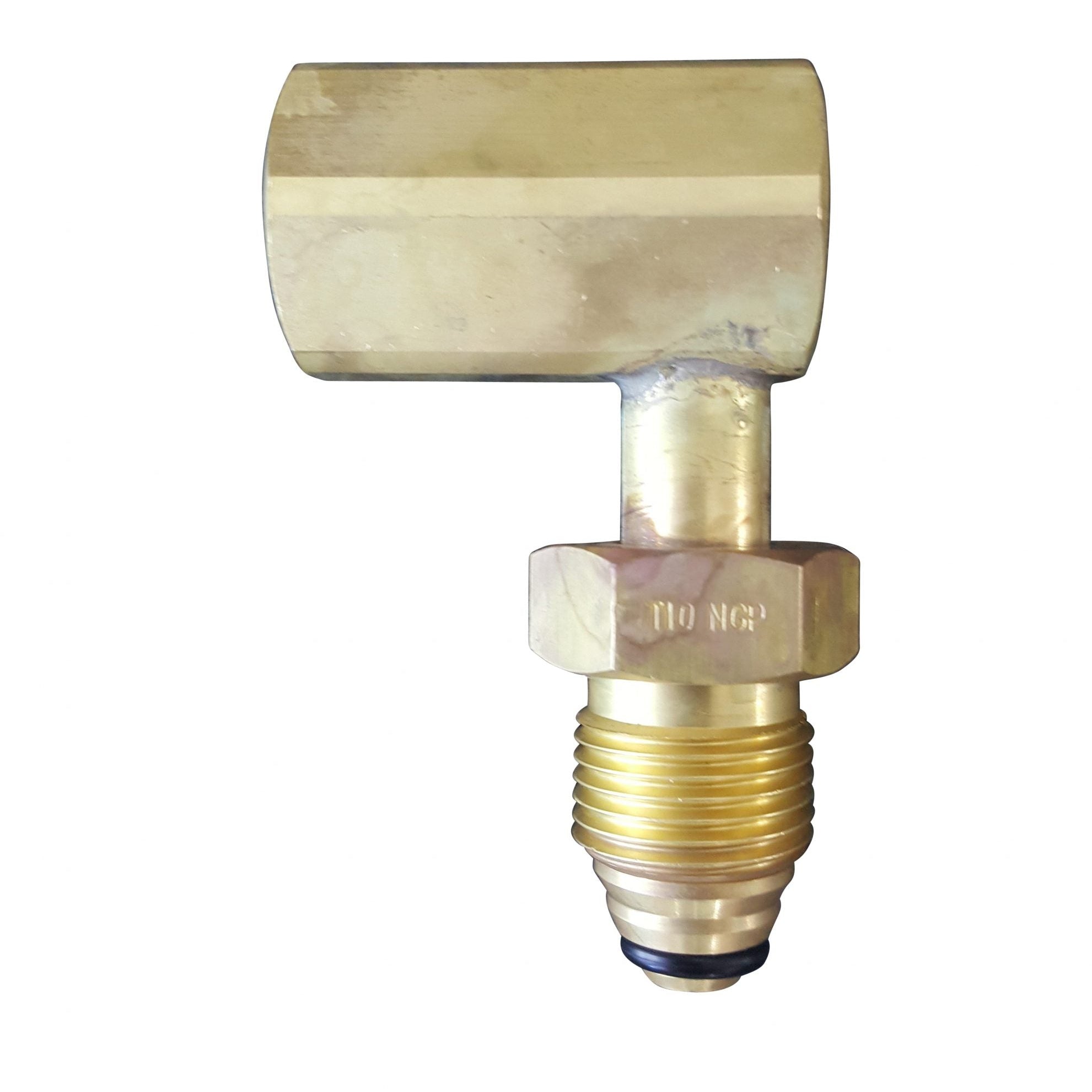 90˚ cylinder adaptor - (Type 10) Oxygen, Argon