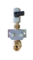 Beverage wall mount, vertical dropper with valve