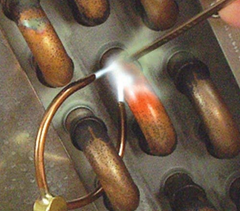 Twin crescent brazing tip. Oxy/Fuel, For COMET style gas torch