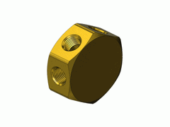 6 port hex Manifold Block