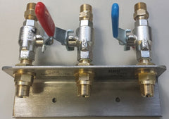 Quick-action ball valves for cutting machine