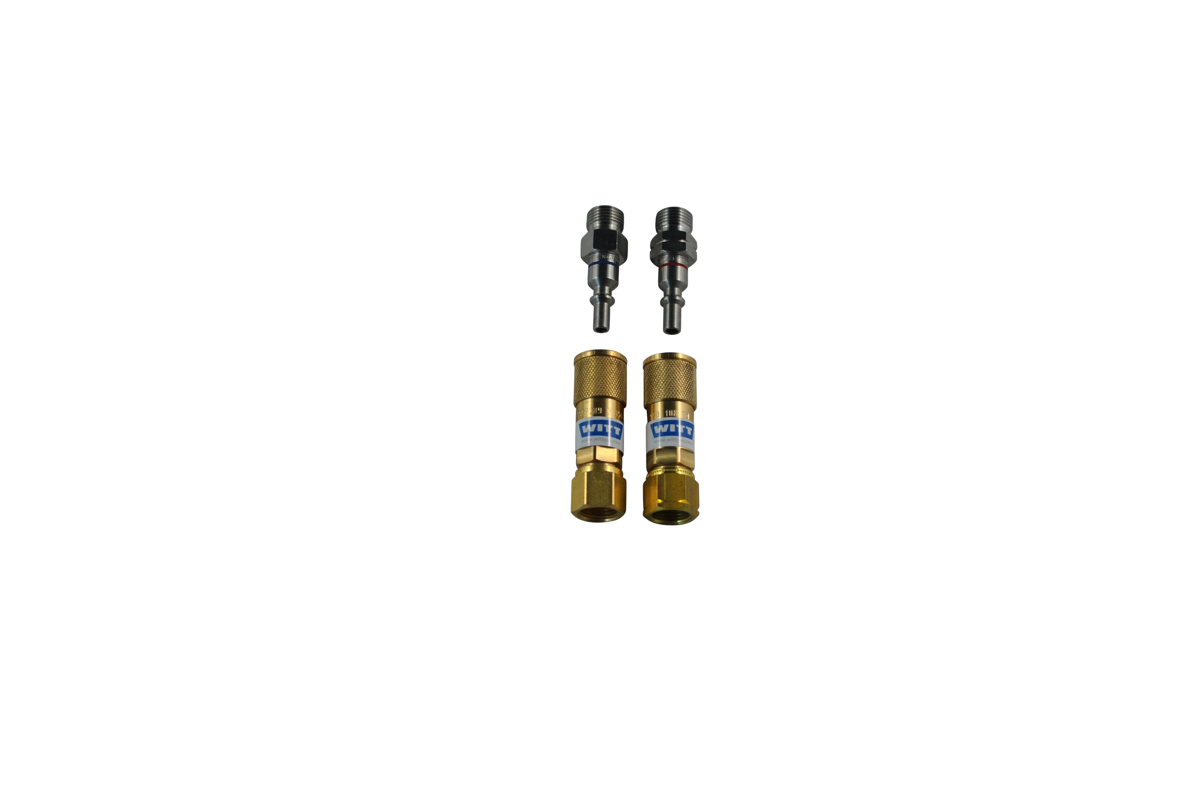 Witt quick coupling set  -  Oxygen &  Fuel gases, (Body & Probe)  5/8-18 RH + LH. Regulator mount (NGP3621)