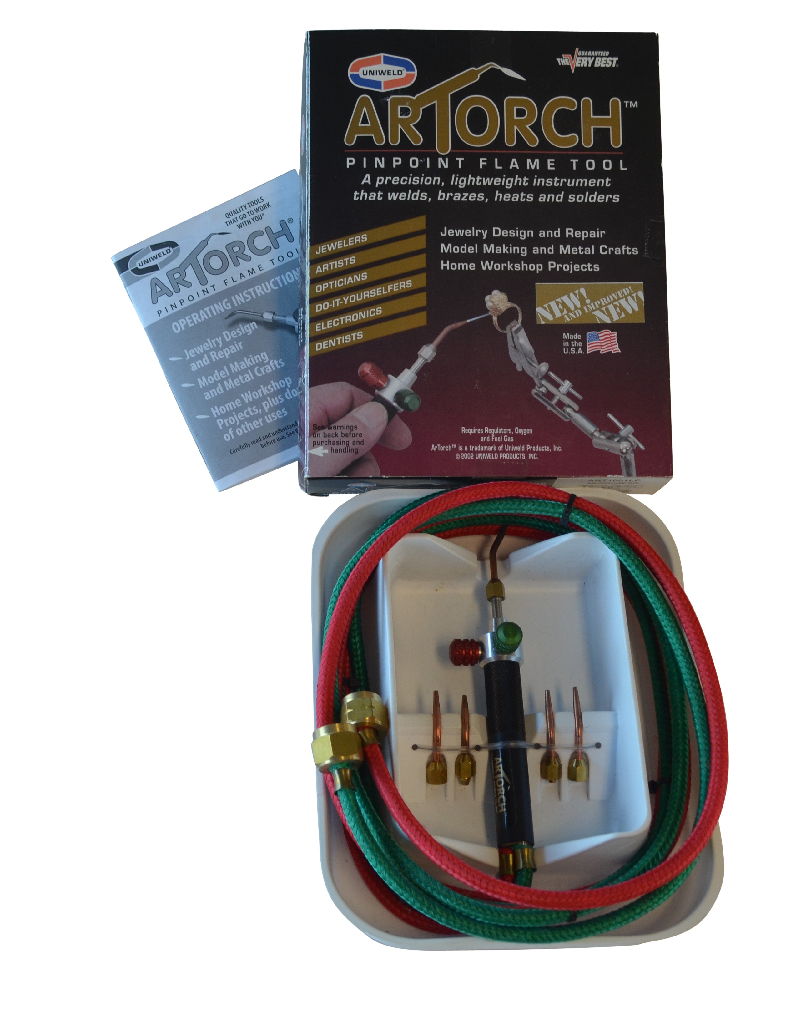 Kit with torch, tip & regulators for disposable cylinders M12 Oxygen