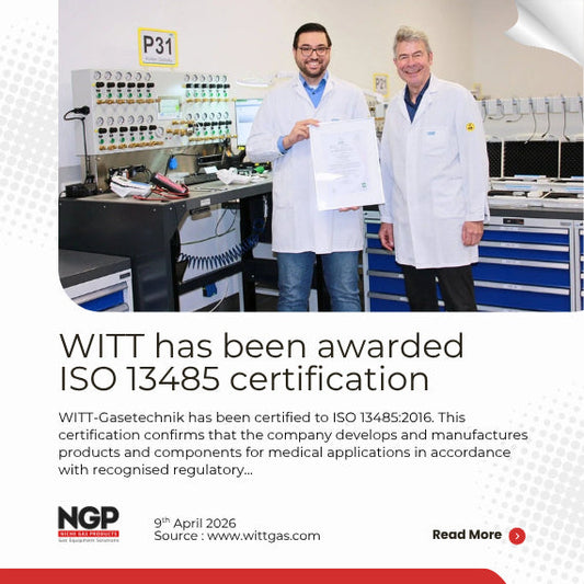 WITT has been awarded ISO 13485 certification