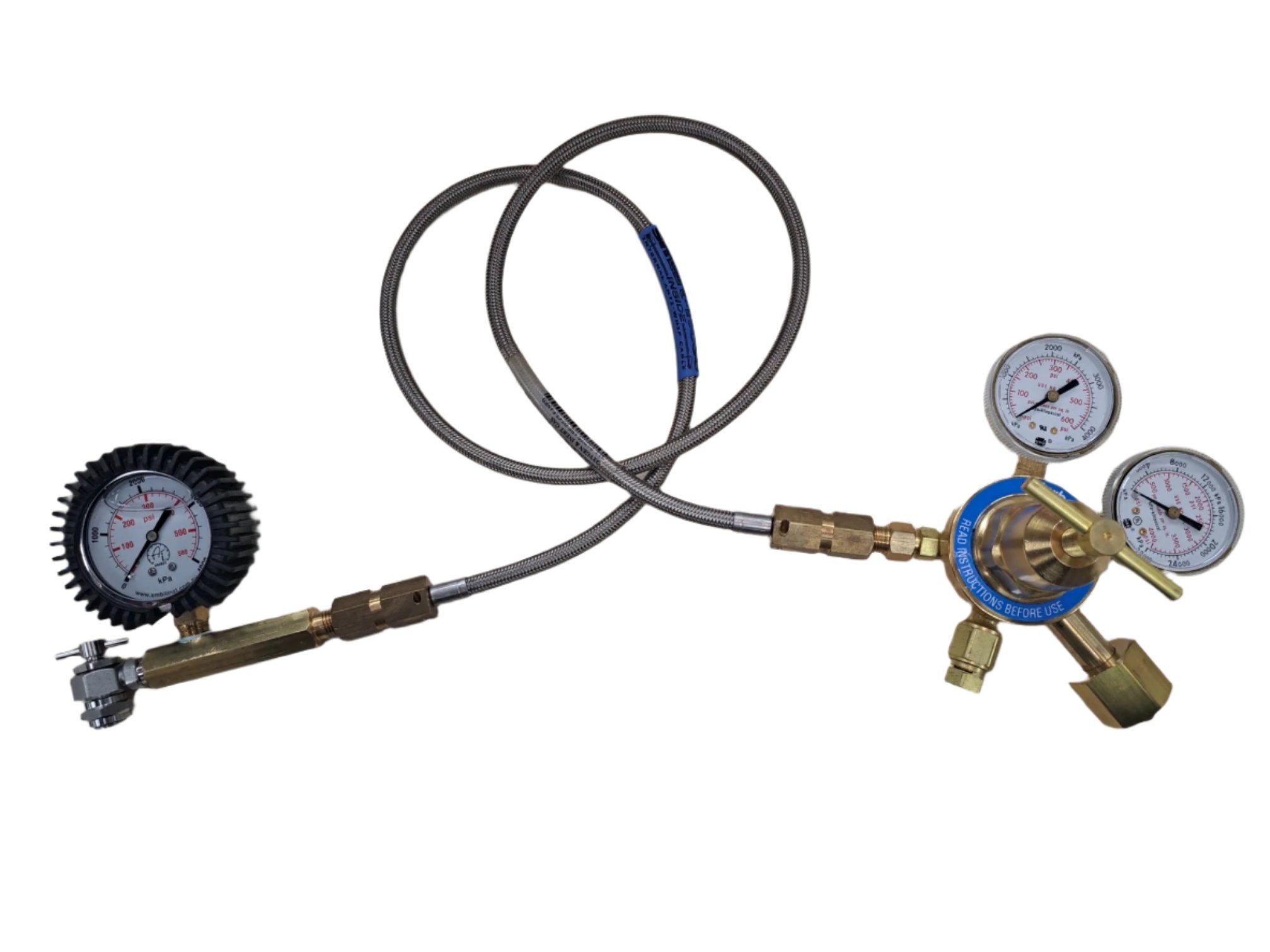 Nitrogen N2 Shock Filling Kit. No Loss chuck. 500psi TurboTorch regulator