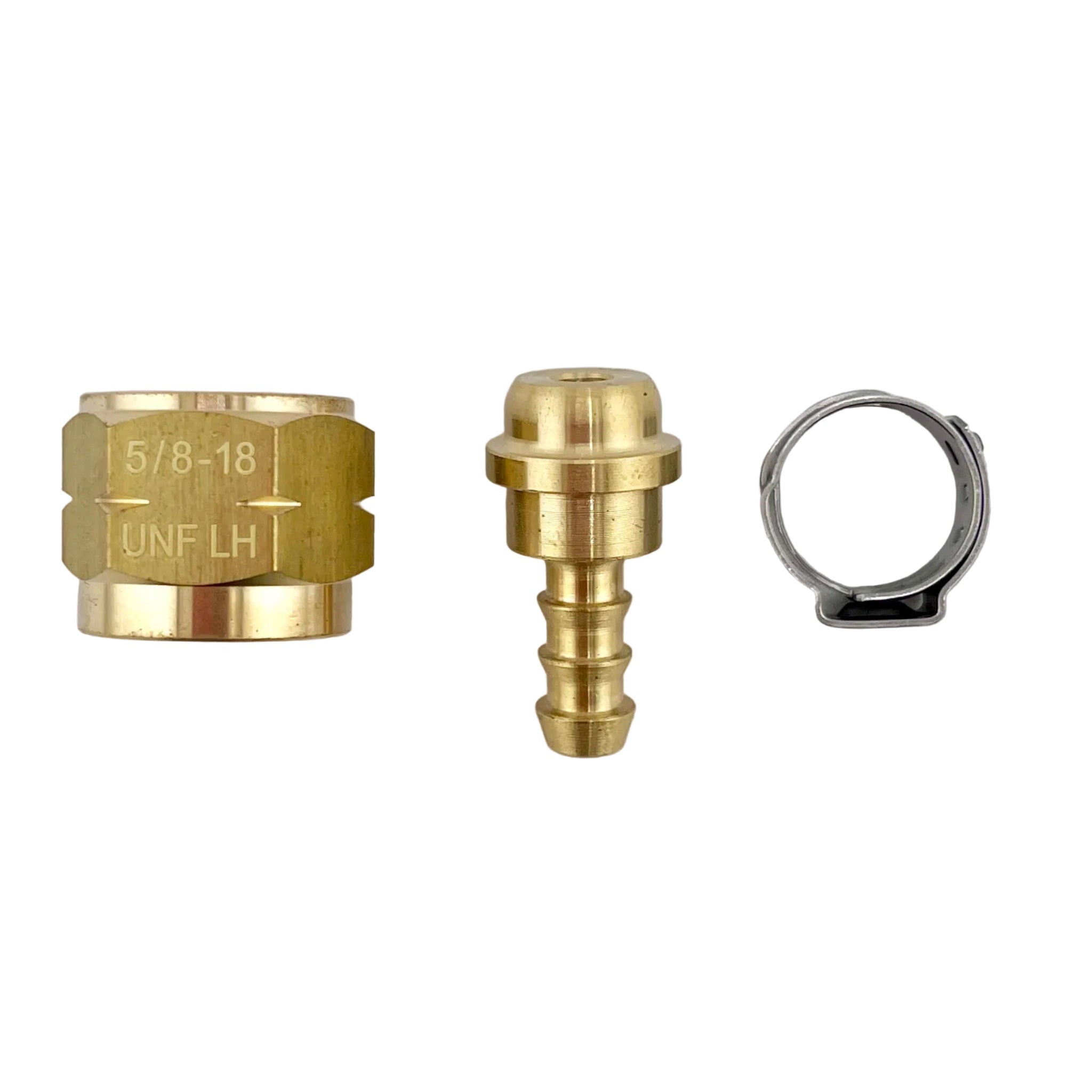 Hose kit, 5/8-18 LH. Nut, 5mm nipple, ferrule
