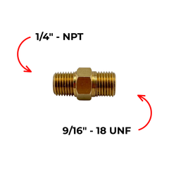 Outlet connector 9/16"-18 RH