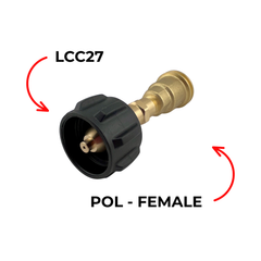 Type 21 POL (CGA510) female to LCC27 female