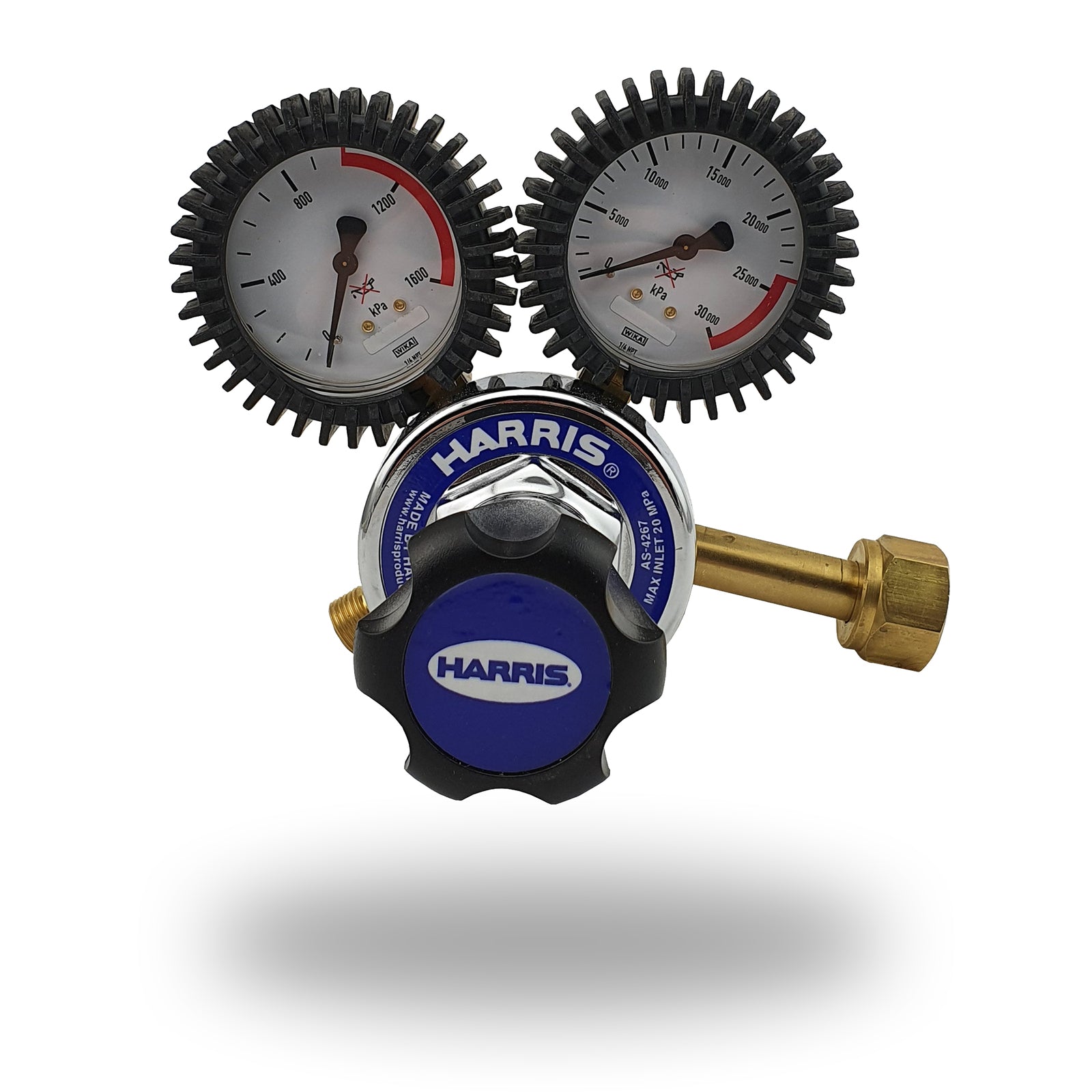 Regulator, HARRIS Model 825, Carbon Dioxide, 1000 kPa, Type 30, Side Inlet