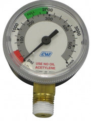 0-4000 kPa, 0-575 psi Acetylene