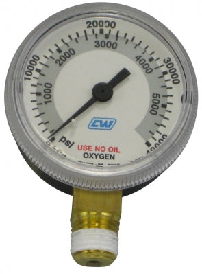 0-40,000 kPa, 0-6,000 psi Oxygen