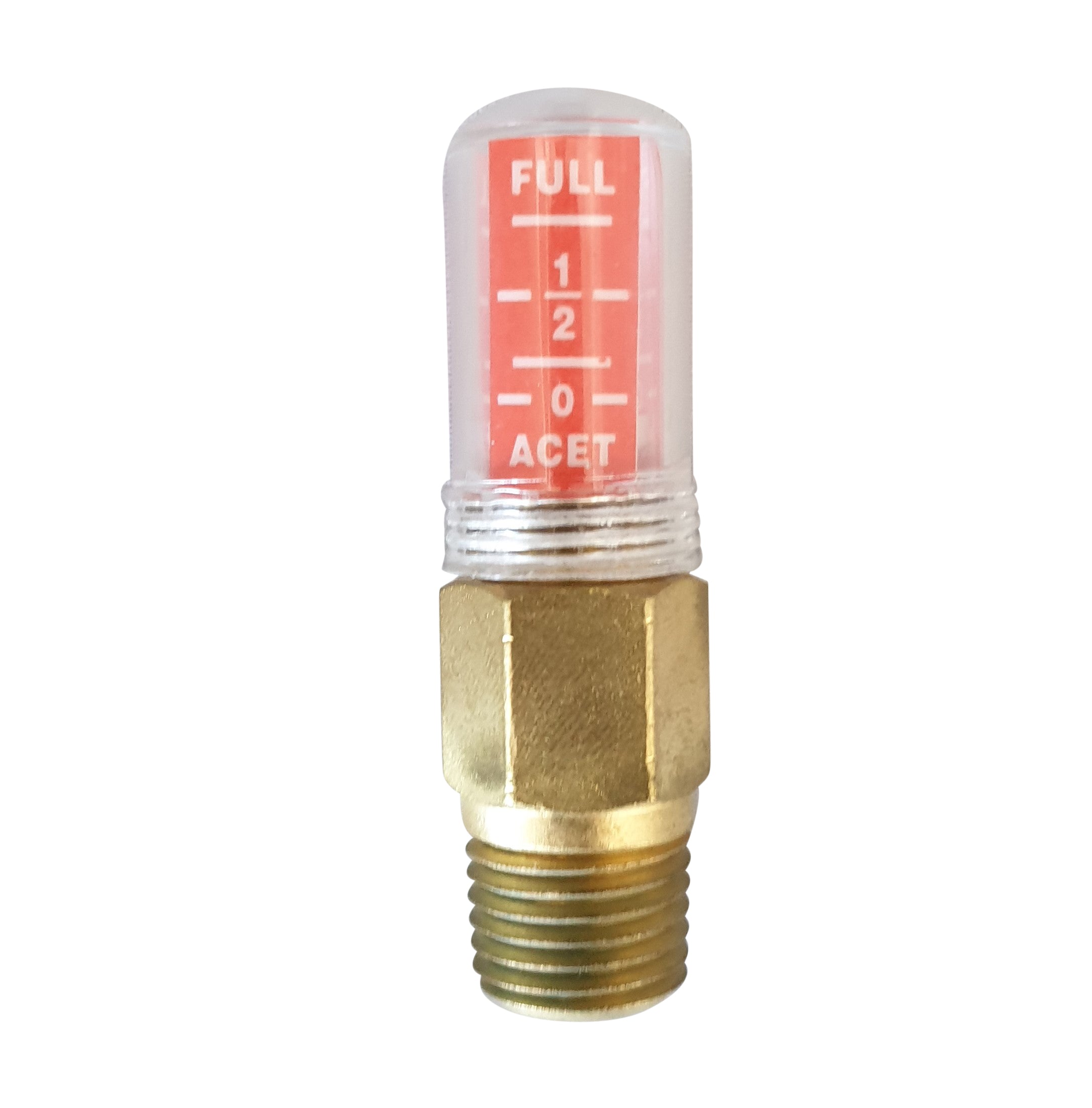 Spring loaded contents indicator - Acetylene