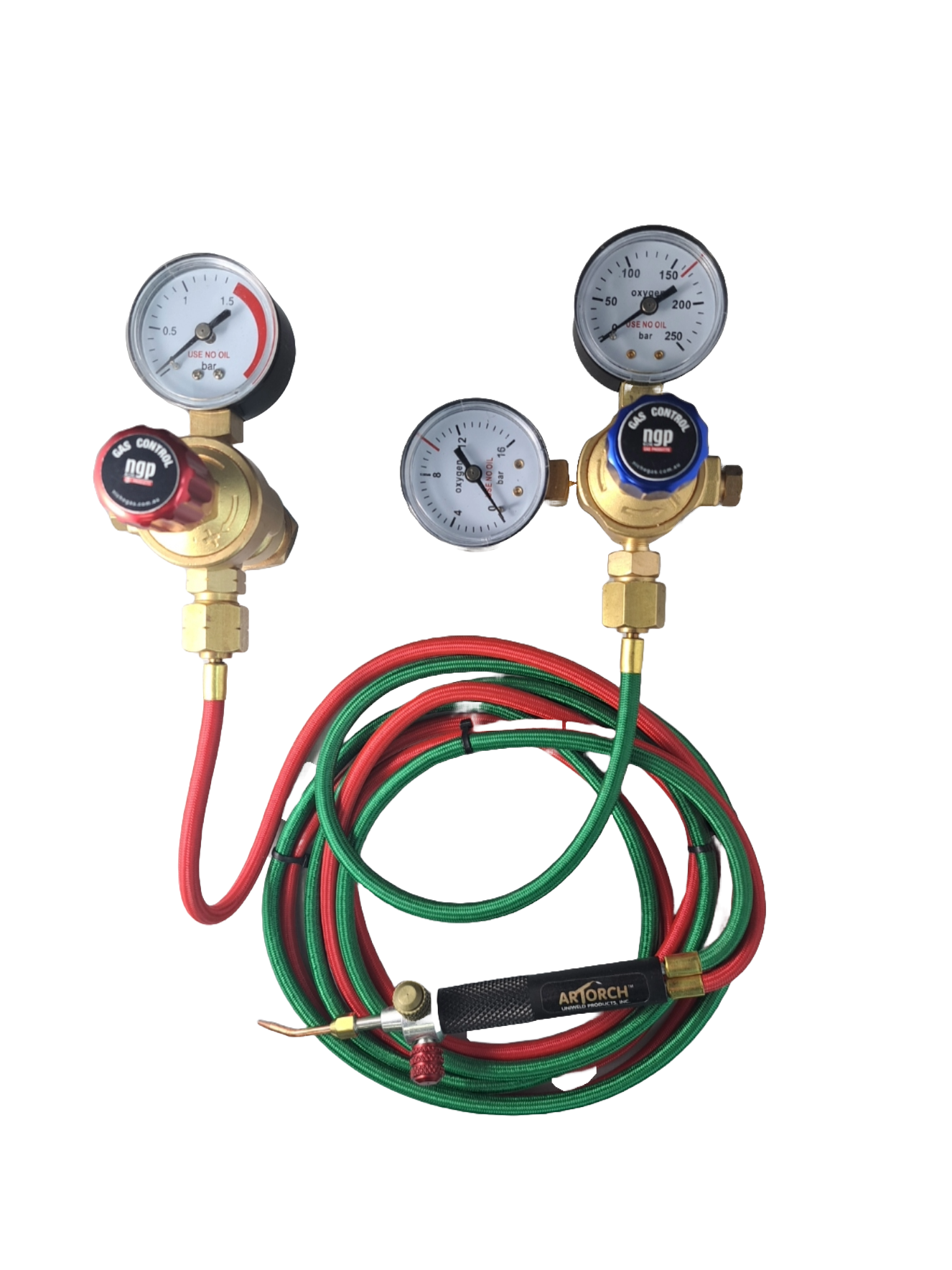 ART Little Torch kit, 5 tips, torch, hoses and 5/8-18 AS connections