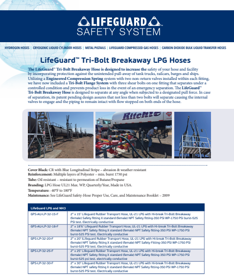 Tri-Bolt Breakaway LPG Hoses