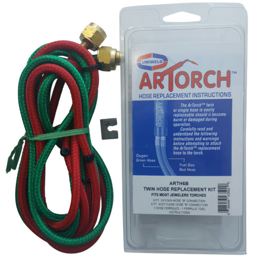 Jewellery torch replacement twin hose set
